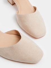 Yours Curve Natural E Wide Fit Square Toe Block Heels - Image 4 of 4