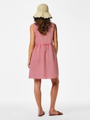 PIECES Red Sleeveless Tie Short Dress - Image 2 of 3