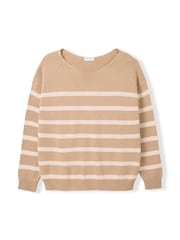 Celtic & Co. Natural Cotton Blend Gauzy Boat Neck Jumper - Image 5 of 6