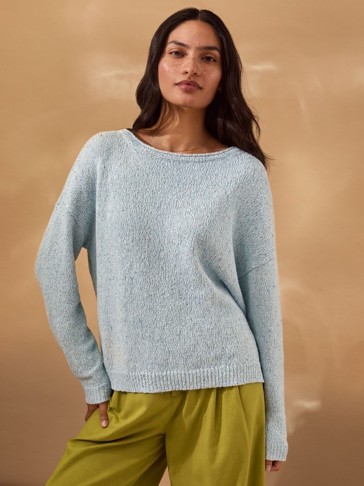 Celtic & Co. Linen Blend Boat Neck Jumper - Imagen 1 de 9