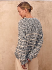 Celtic & Co. Linen Blend Breton Jumper - Imaginea 2 din 6