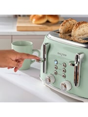 Salter Green Retro 4-Slice Toaster - Image 4 of 6