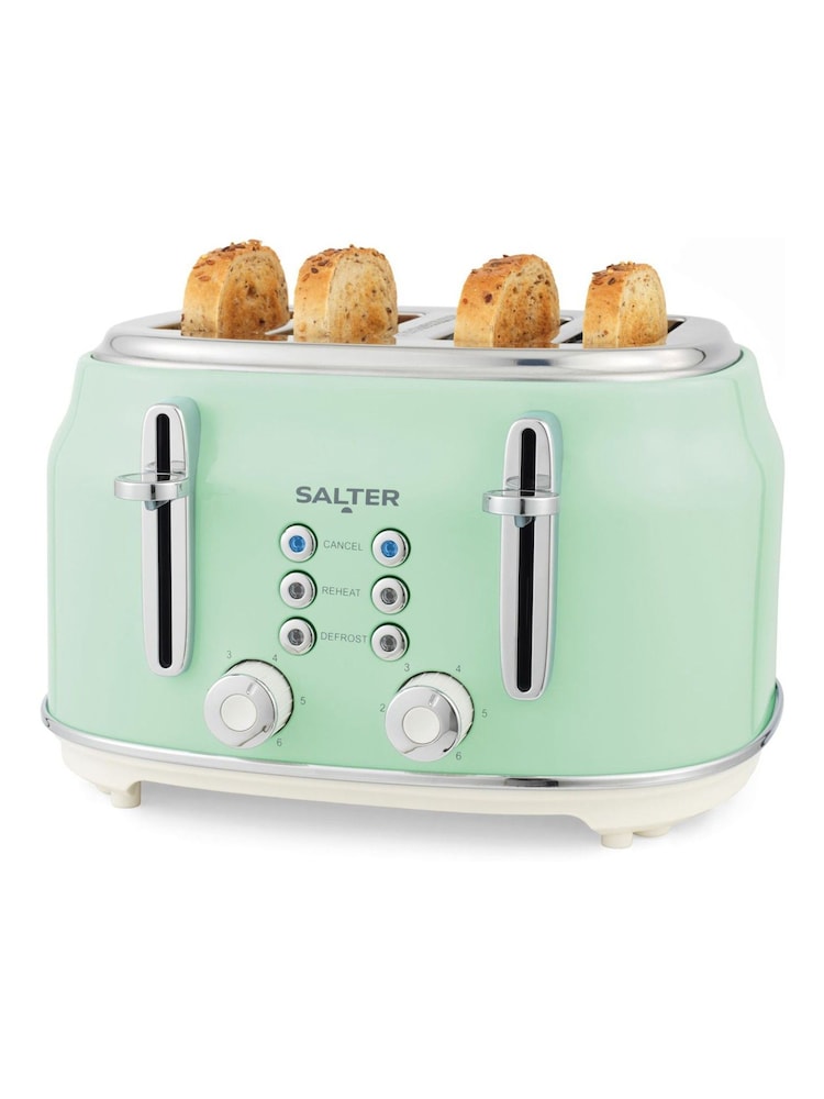 Salter Green Retro 4-Slice Toaster - Image 6 of 6