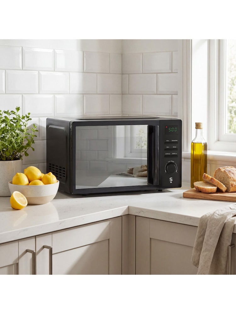 Salter Black Mirrored Digital Microwave - Image 1 of 5
