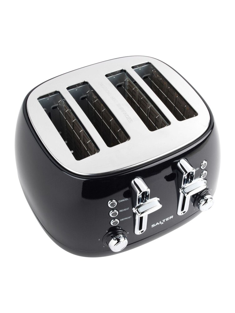 Salter Black Boston 4-Slice Toaster - Image 2 of 5 Salter Black Boston 4-Slice Toaster - Image 2 of 5