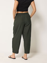 PixieGirl Petite Green Barrel Leg Trousers - Image 3 of 5