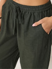 PixieGirl Petite Green Barrel Leg Trousers - Image 4 of 5