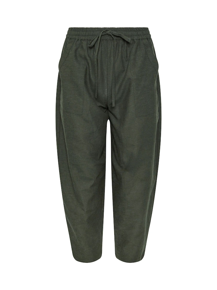 PixieGirl Petite Green Barrel Leg Trousers - Image 5 of 5