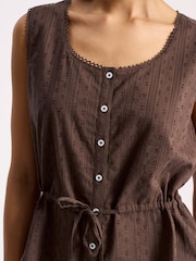 Albaray Top mit Kordelzug in der Taille und Knopfleiste - Bild 3 von 4