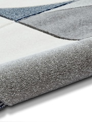 Think Rugs Navy Matrix MT63 Modern Geometric Rug - Image 6 of 6