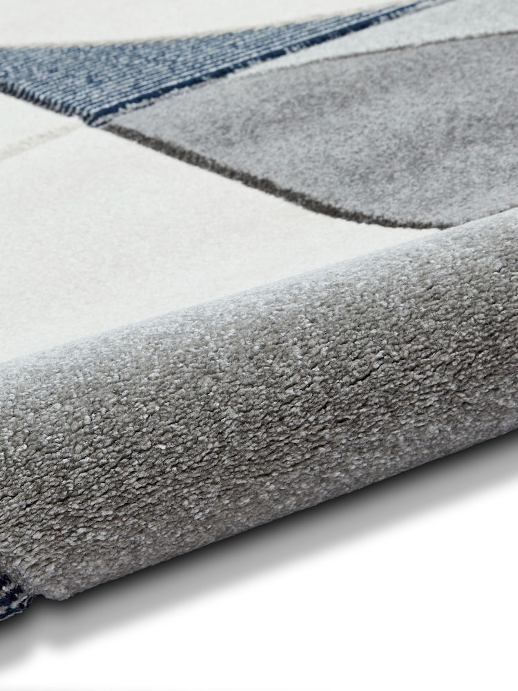 Think Rugs Navy Matrix MT63 Modern Geometric Rug - Image 6 of 6