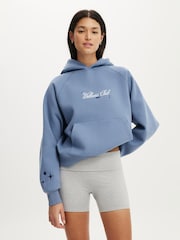 Cotton On Blue Plush Premium Graphic Raglan Hoodie - Image 1 of 5