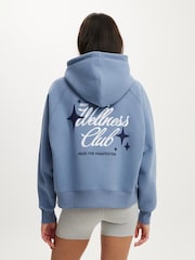Cotton On Blue Plush Premium Graphic Raglan Hoodie - Image 2 of 5