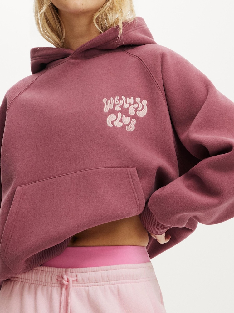 Cotton On Pink Plush Premium Graphic Raglan Hoodie - Image 5 of 5