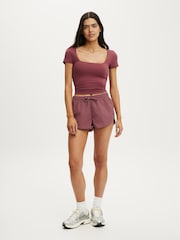 Cotton On Cherry Ultra Soft Square Neck Fitted T-Shirt - Image 4 of 4