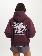 Cotton On Purple Plush Premium Graphic Raglan Hoodie - Image 2 of 5