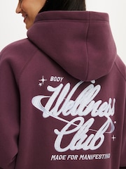 Cotton On Purple Plush Premium Graphic Raglan Hoodie - Image 4 of 5