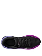 Nike Black/Purple Pegasus 42 Road Running Trainers - Image 2 of 3