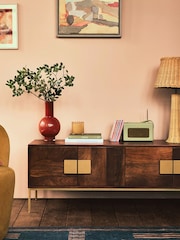 Swoon Mid Brown Banner Mango Wood Media Unit - Image 1 of 7