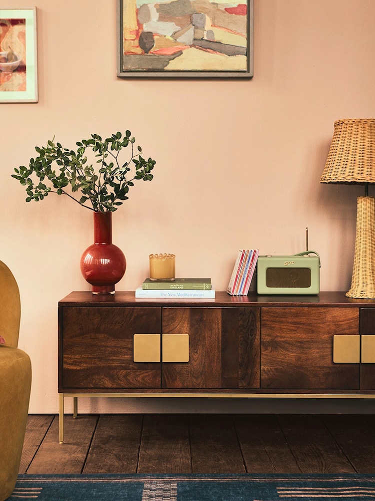 Swoon Mid Brown Banner Mango Wood Media Unit - Image 1 of 7