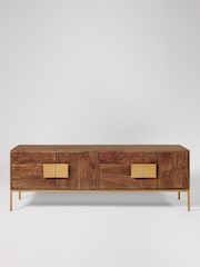 Swoon Mid Brown Banner Mango Wood Media Unit - Image 3 of 7