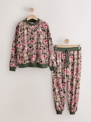 Dark Floral Cosy Long Sleeve Pyjamas - Image 1 of 3