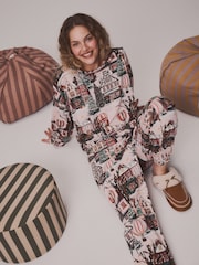 Pink Hot Air Balloon Long Sleeve Pyjamas - Image 1 of 6