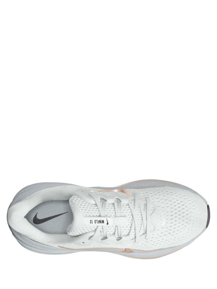 Nike White/Gold Youth Winflo 12 Running Trainers - Image 2 of 3 Nike White/Gold Youth Winflo 12 Running Trainers - Image 2 of 3