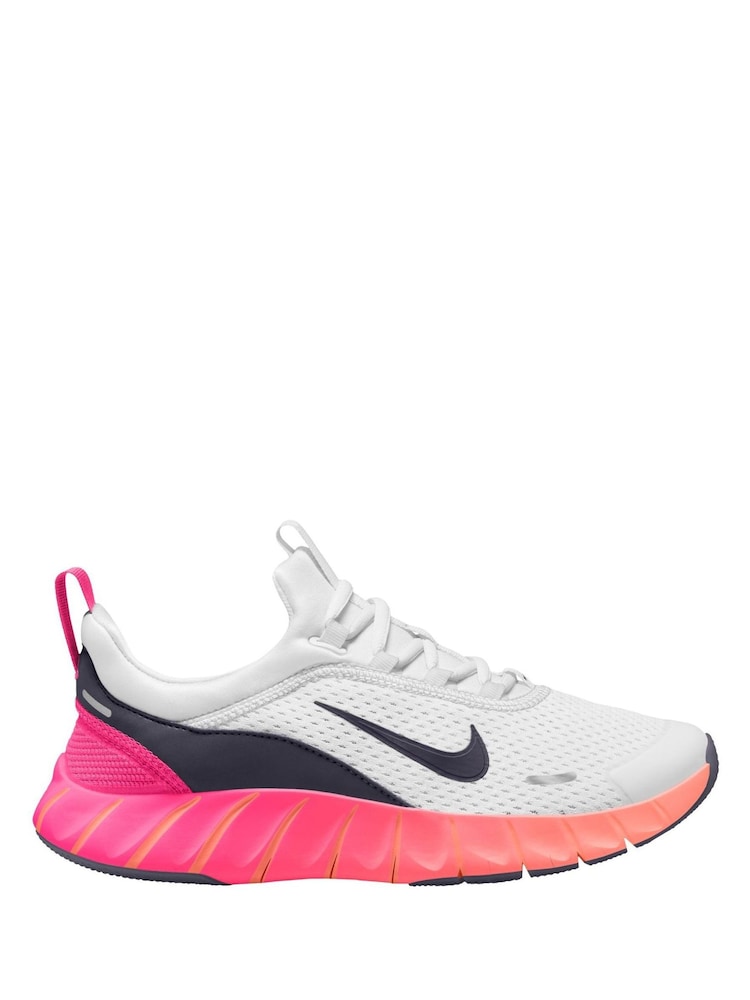 Nike White/Pink Youth Free Ride Trainers - Image 1 of 3 Nike White/Pink Youth Free Ride Trainers - Image 1 of 3