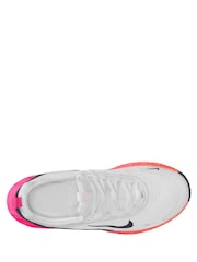 Nike White/Pink Youth Free Ride Trainers - Image 2 of 3