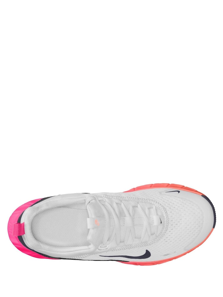 Nike White/Pink Youth Free Ride Trainers - Image 2 of 3 Nike White/Pink Youth Free Ride Trainers - Image 2 of 3