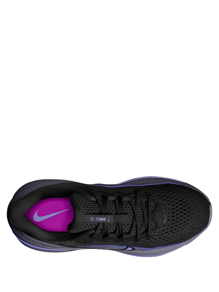 Nike Black/Purple Youth Winflo 12 Running Trainers - Image 2 of 3 Nike Black/Purple Youth Winflo 12 Running Trainers - Image 2 of 3