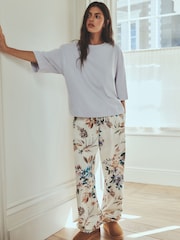 Blue Floral Short Sleeve Pyjamas - Image 2 of 6