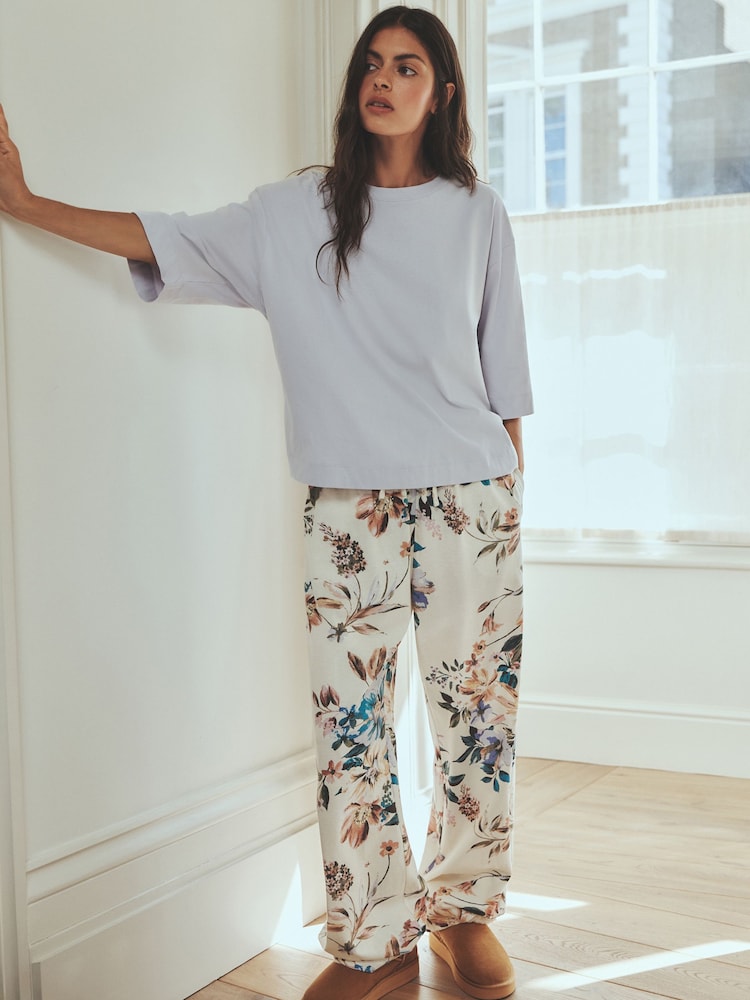 Blue Floral Short Sleeve Pyjamas - Image 2 of 6 Blue Floral Short Sleeve Pyjamas - Image 2 of 6