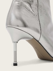 AllSaints Silver Natasha Metallic Boots - Image 4 of 5