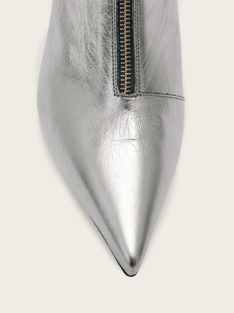 AllSaints Silver Natasha Metallic Boots - Image 5 of 5 AllSaints Silver Natasha Metallic Boots - Image 5 of 5