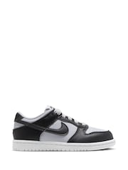 Nike Dark Grey White Junior Dunk Low Trainers - Image 1 of 8