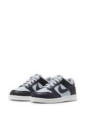 Nike Dark Grey White Junior Dunk Low Trainers - Image 3 of 8