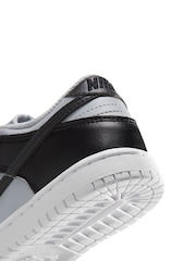 Nike Dark Grey White Junior Dunk Low Trainers - Image 8 of 8