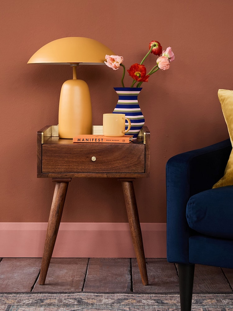 Swoon Mid Brown Fresco Mango Wood One-Drawer Side Table - Image 1 of 7