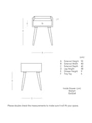 Swoon Mid Brown Fresco Mango Wood One-Drawer Side Table - Image 4 of 7