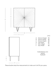 Swoon Silver Ziggy Mango Wood Two Door Cabinet - Image 7 of 7