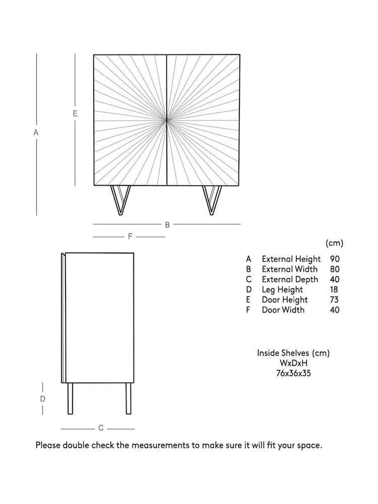 Swoon Silver Ziggy Mango Wood Two Door Cabinet - Image 7 of 7