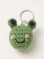 FatFace Green Crochet Frog Keyring - Image 1 of 3