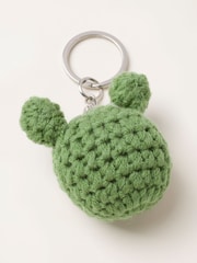 FatFace Green Crochet Frog Keyring - Image 2 of 3