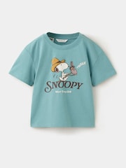Mango Blue Snoopy Printed T-Shirt - Image 1 of 4