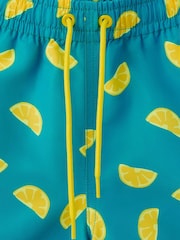 Mango Blue Printed Swim Shorts - Image 3 of 3
