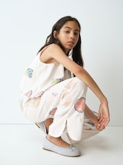 Mango White Embroidered Trousers - Image 1 of 2