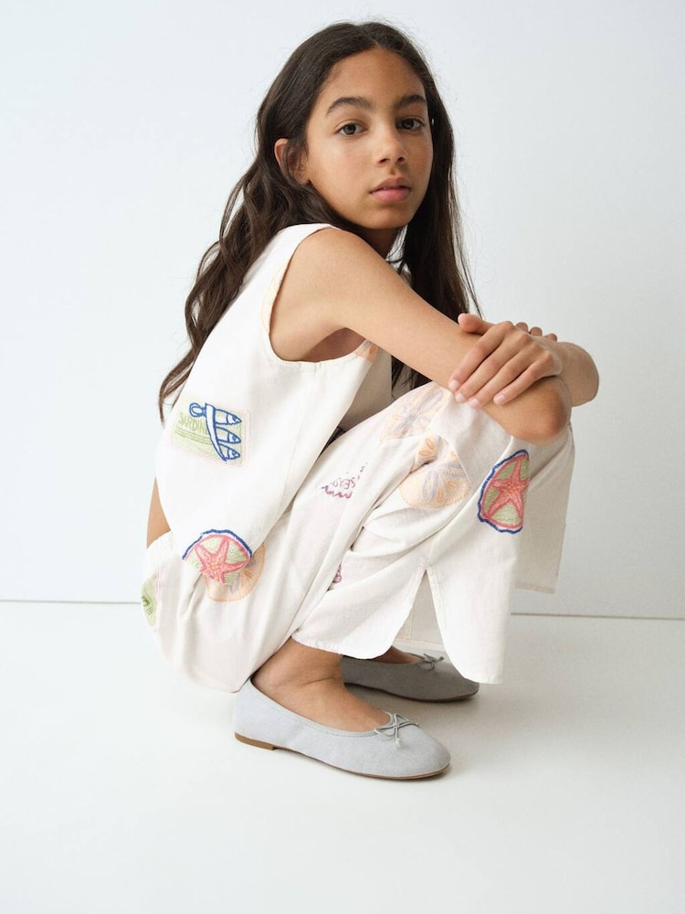 Mango White Embroidered Tank Top - Image 2 of 7