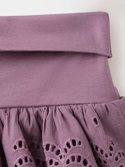 Mango Purple Broderie Ruffle Mini Skirt - Image 2 of 3